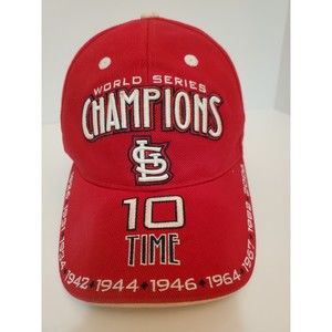 GENTLY USED~10 Time St Louis Cardinals World Series~Champion Hat~Genuine Merch